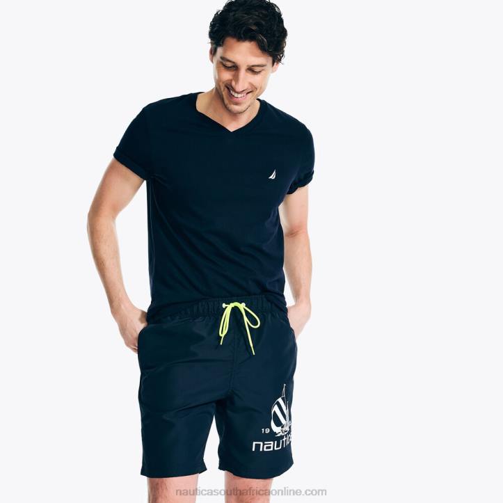 Navy Men8" Spinnaker Quick-Dry Swim Nautica 6LZP388