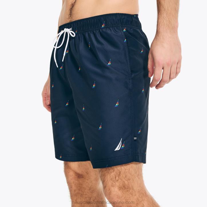 Navy MenPride Sustainably Crafted 8\" J-Class Print Swim Nautica 6LZP259