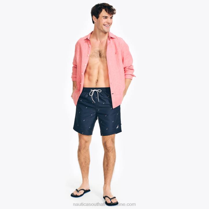 Navy MenPride Sustainably Crafted 8\" J-Class Print Swim Nautica 6LZP259