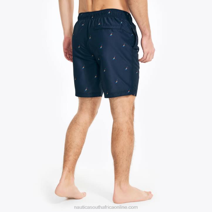 Navy MenPride Sustainably Crafted 8\" J-Class Print Swim Nautica 6LZP259