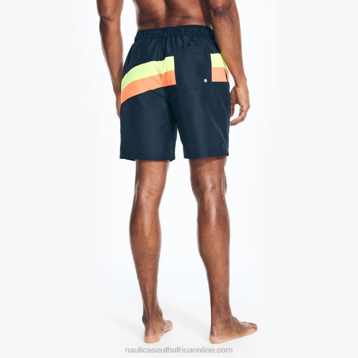 Navy MenSustainably Crafted 6\" Diagonal Stripe Quick-Dry Swim Nautica 6LZP441