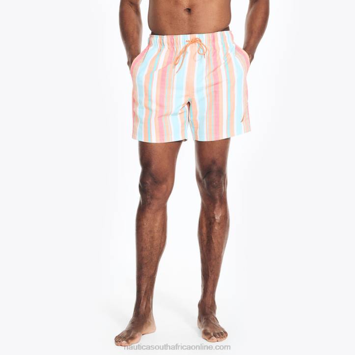 Orchid Pink MenSustainably Crafted 6" Vertical Stripe Quick-Dry Swim Nautica 6LZP159