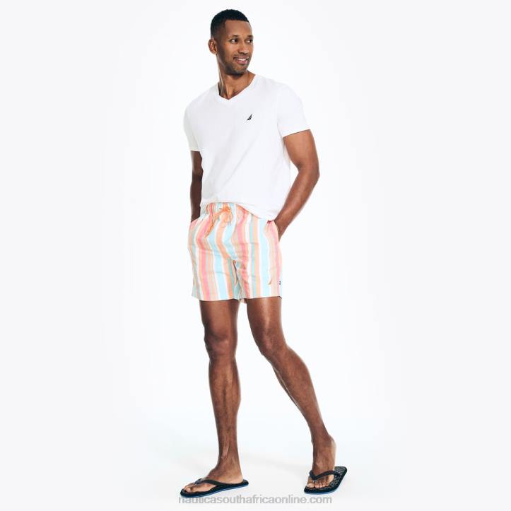 Orchid Pink MenSustainably Crafted 6\" Vertical Stripe Quick-Dry Swim Nautica 6LZP159