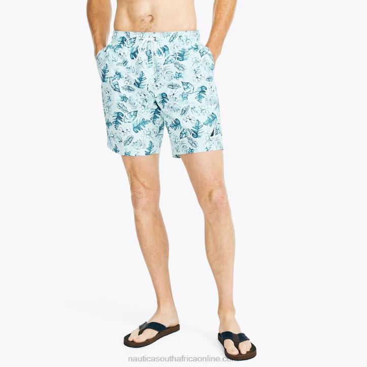 South Beach Aqua MenSustainably Crafted 8" Tropical Print Swim Nautica 6LZP176