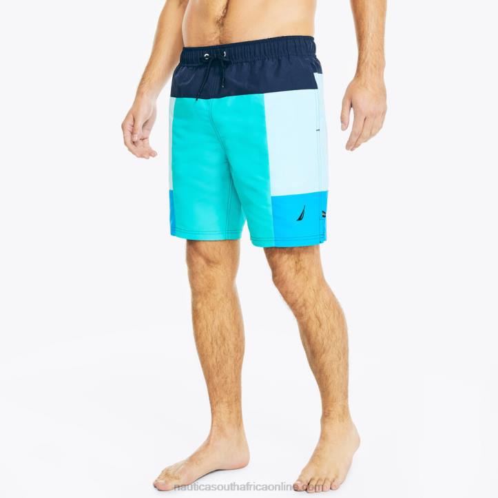 Tropic Jade MenSustainably Crafted 8" Colorblock Quick-Dry Swim Nautica 6LZP456