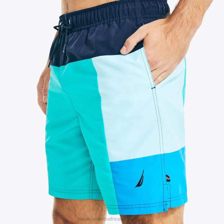Tropic Jade MenSustainably Crafted 8\" Colorblock Quick-Dry Swim Nautica 6LZP456