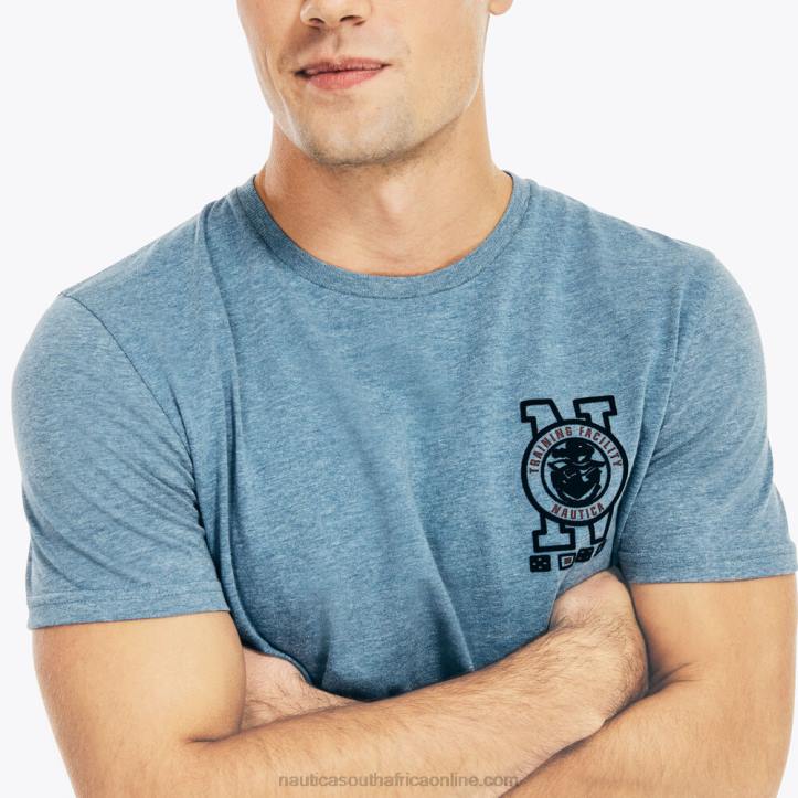 Anchor Blue Heather MenBig & Tall Sustainably Crafted Marine Graphic T-Shirt Nautica 6LZP579