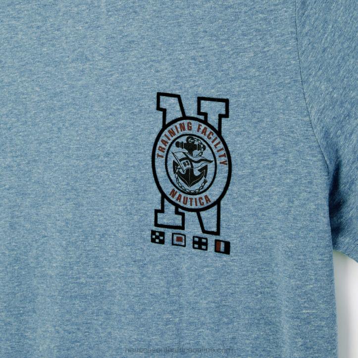 Anchor Blue Heather MenBig & Tall Sustainably Crafted Marine Graphic T-Shirt Nautica 6LZP579