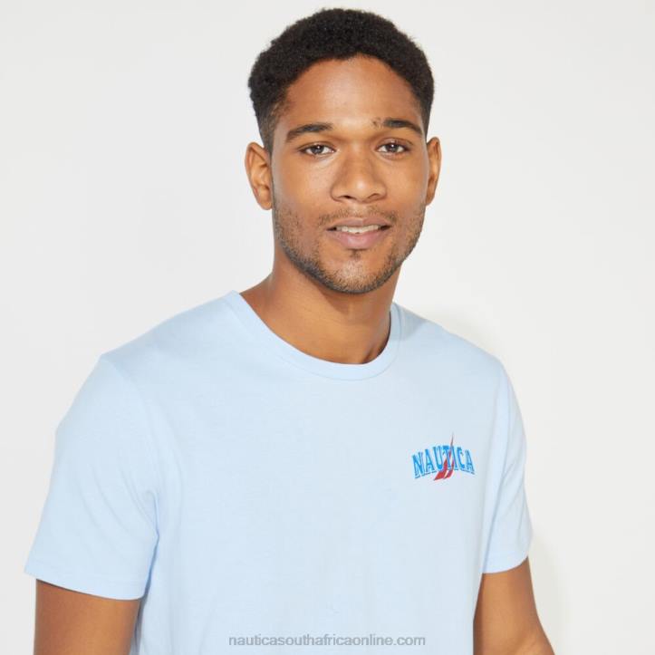 Azure Blue MenBig & Tall Sailor Print T-Shirt Nautica 6LZP728