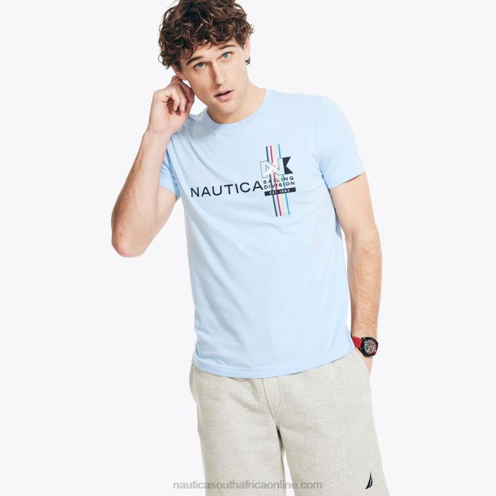 Azure Blue MenSustainably Crafted Sailing Division Graphic T-Shirt Nautica 6LZP193