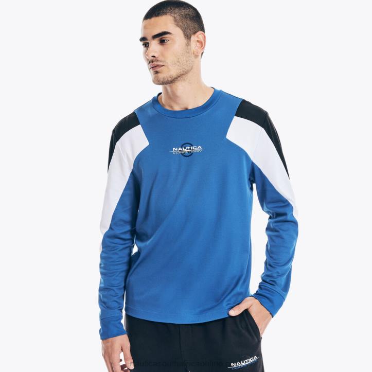 Bright Cobalt MenCompetition Sustainably Crafted Graphic Long-Sleeve T-Shirt Nautica 6LZP203