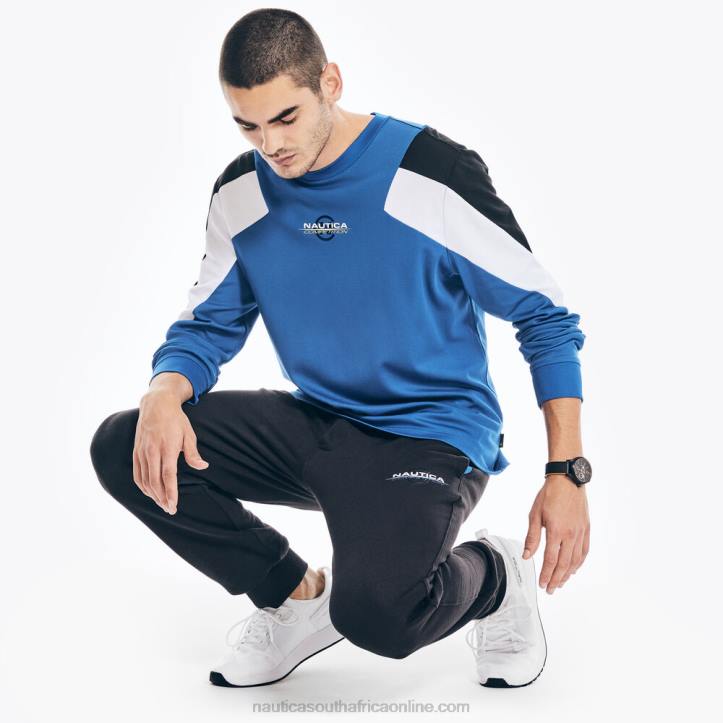 Bright Cobalt MenCompetition Sustainably Crafted Graphic Long-Sleeve T-Shirt Nautica 6LZP203