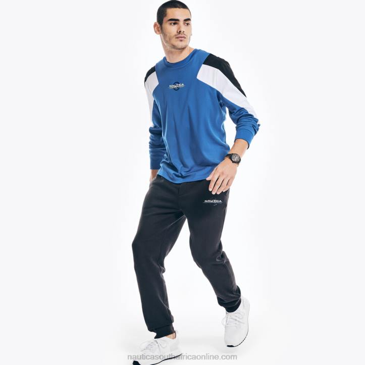 Bright Cobalt MenCompetition Sustainably Crafted Graphic Long-Sleeve T-Shirt Nautica 6LZP203