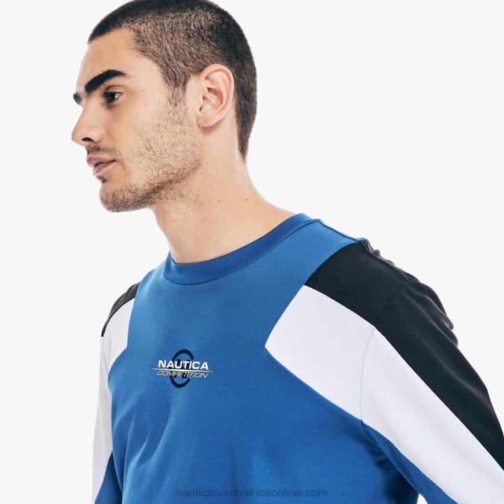 Bright Cobalt MenCompetition Sustainably Crafted Graphic Long-Sleeve T-Shirt Nautica 6LZP203