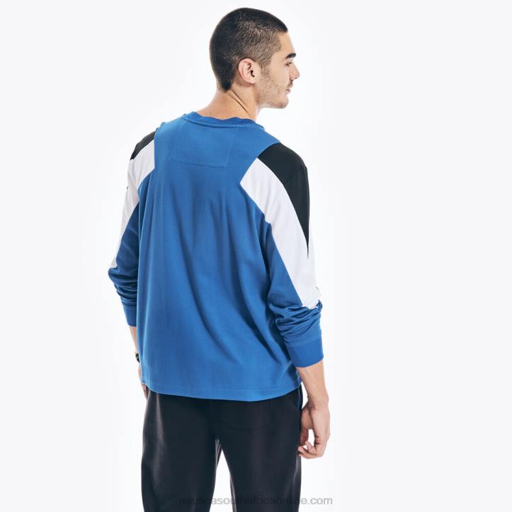 Bright Cobalt MenCompetition Sustainably Crafted Graphic Long-Sleeve T-Shirt Nautica 6LZP203