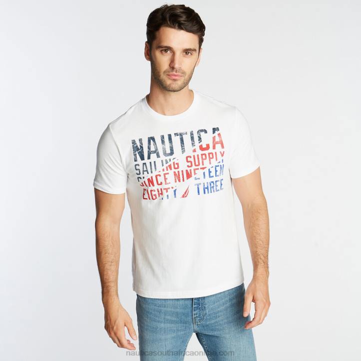 Bright White MenBig & Tall Sailing Supply Graphic T-Shirt Nautica 6LZP642