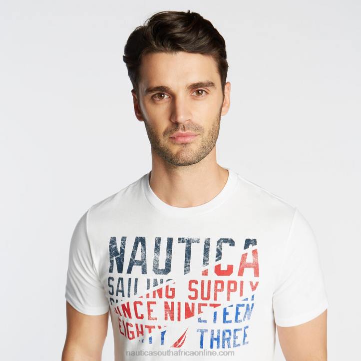Bright White MenBig & Tall Sailing Supply Graphic T-Shirt Nautica 6LZP642