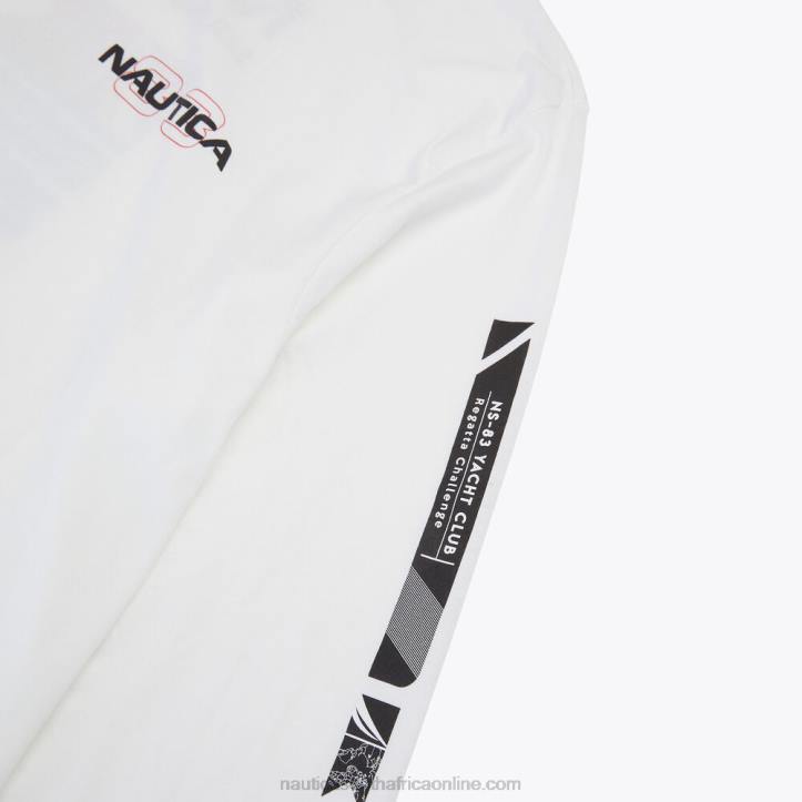 Bright White MenBig & Tall Sustainably Crafted Competition Graphic Long-Sleeve T-Shirt Nautica 6LZP492