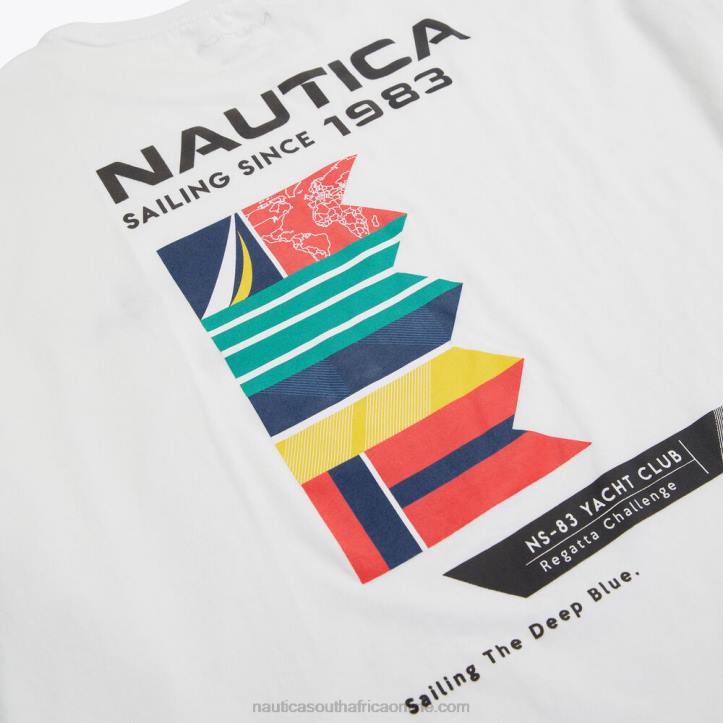 Bright White MenBig & Tall Sustainably Crafted Competition Graphic Long-Sleeve T-Shirt Nautica 6LZP492