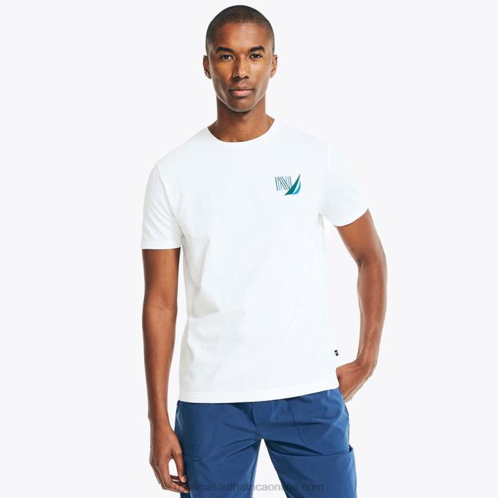 Bright White MenBig & Tall Sustainably Crafted Ocean Club Graphic T-Shirt Nautica 6LZP688