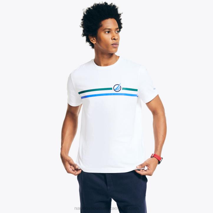 Bright White MenChest-Stripe Crewneck T-Shirt Nautica 6LZP417