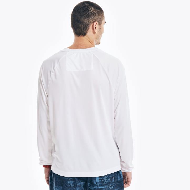 Bright White MenCompetition Sustainably Crafted Long-Sleeve T-Shirt Nautica 6LZP437