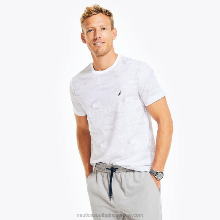 Bright White MenNavtech Sustainably Crafted Printed T-Shirt Nautica 6LZP418