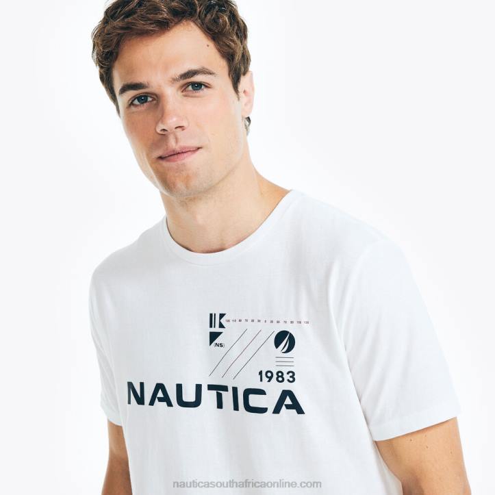 Bright White MenSustainably Crafted 1983 Graphic T-Shirt Nautica 6LZP64