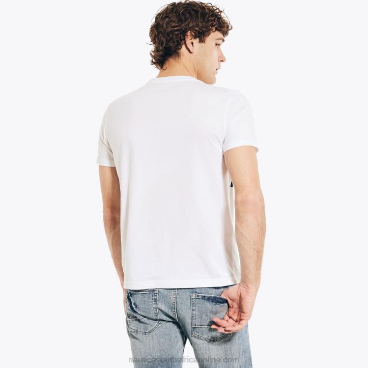 Bright White MenSustainably Crafted Beach Vibes Graphic T-Shirt Nautica 6LZP662