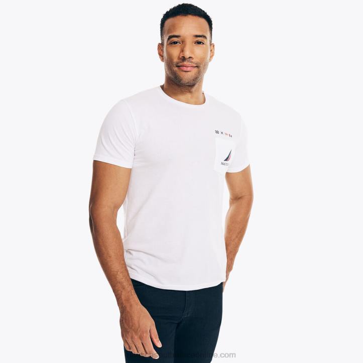 Bright White MenSustainably Crafted N-83 Logo Graphic T-Shirt Nautica 6LZP616