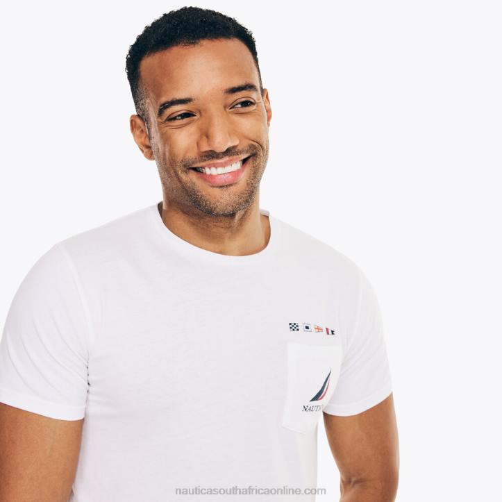 Bright White MenSustainably Crafted N-83 Logo Graphic T-Shirt Nautica 6LZP616