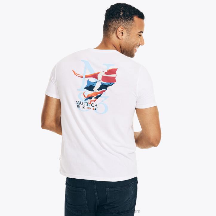 Bright White MenSustainably Crafted N-83 Logo Graphic T-Shirt Nautica 6LZP616