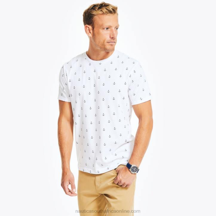 Bright White MenSustainably Crafted Printed Crewneck T-Shirt Nautica 6LZP45