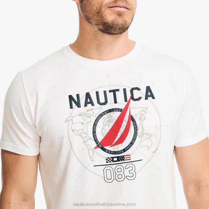 Bright White MenSustainably Crafted Sailing Division Graphic T-Shirt Nautica 6LZP374