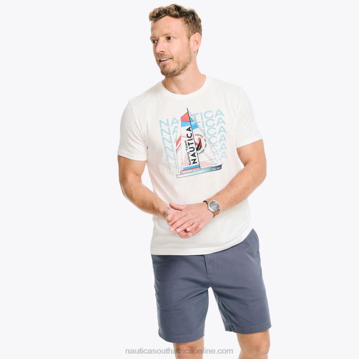 Bright White MenSustainably Crafted Sailing Team Graphic T-Shirt Nautica 6LZP314