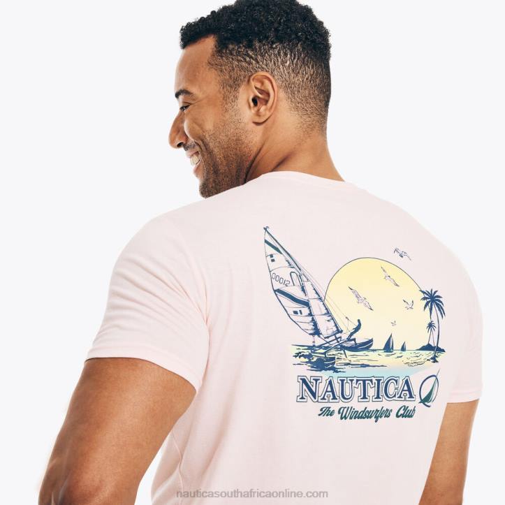 Buoy Red MenSustainably Crafted Windsurfer Graphic T-Shirt Nautica 6LZP500