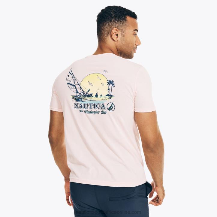 Buoy Red MenSustainably Crafted Windsurfer Graphic T-Shirt Nautica 6LZP500