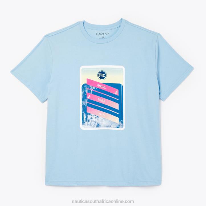 Cobalt Wave MenBig & Tall Sustainably Crafted Ocean Photo Graphic T-Shirt Nautica 6LZP600