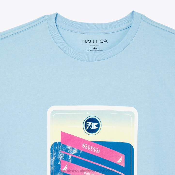 Cobalt Wave MenBig & Tall Sustainably Crafted Ocean Photo Graphic T-Shirt Nautica 6LZP600