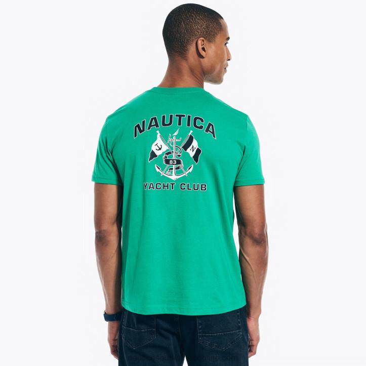 Dark Dill MenSustainably Crafted Yacht Club Graphic T-Shirt Nautica 6LZP507