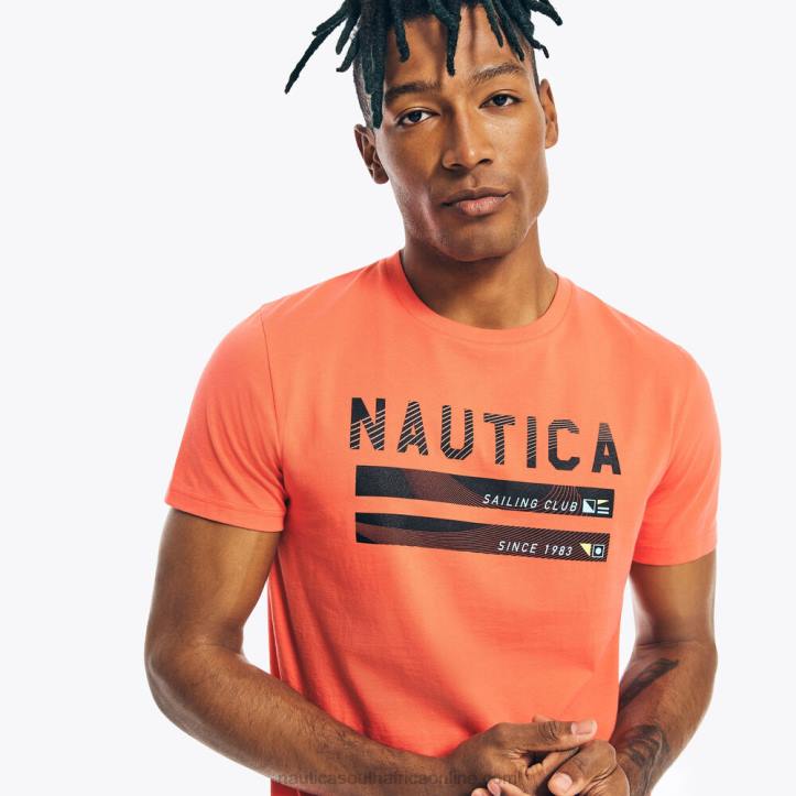 Glory Red MenSustainably Crafted Sailing Club Graphic T-Shirt Nautica 6LZP478