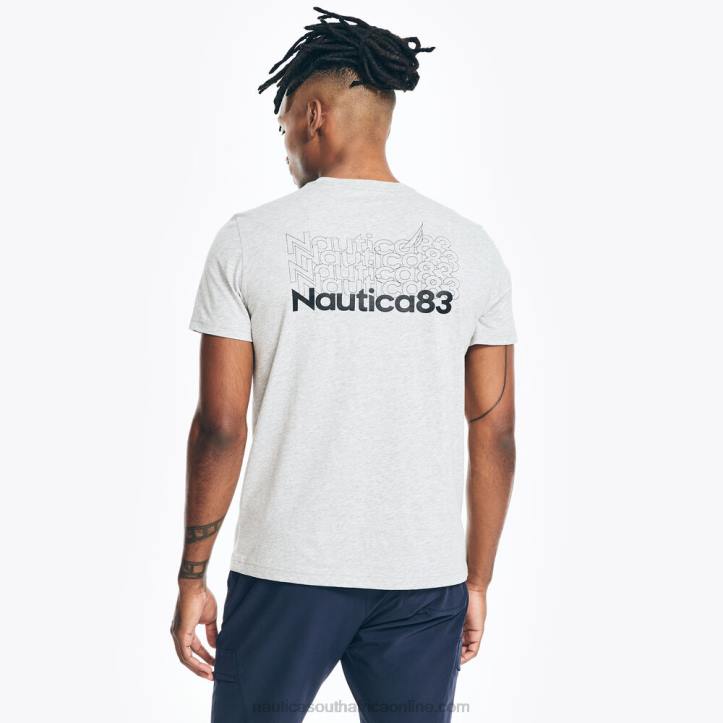 Grey Heather MenSustainably Crafted N-83 Graphic T-Shirt Nautica 6LZP532