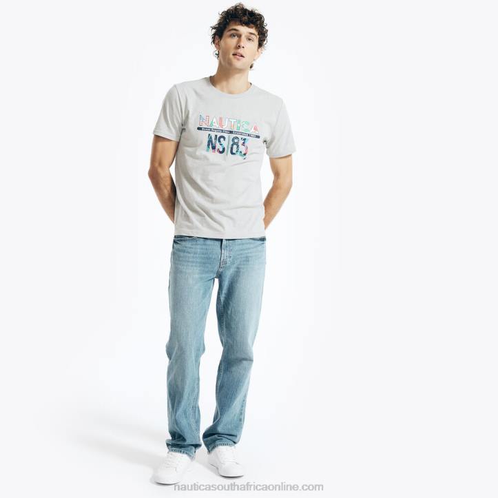 Grey Heather MenSustainably Crafted Ocean Regatta Graphic T-Shirt Nautica 6LZP102
