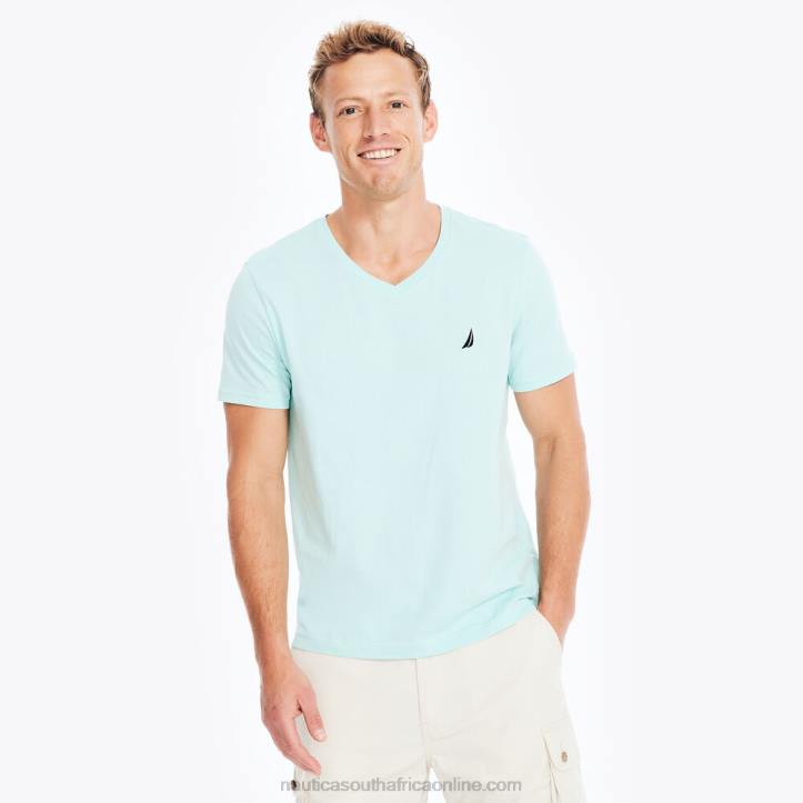 Harbor Mist MenSolid V-Neck T-Shirt Nautica 6LZP3