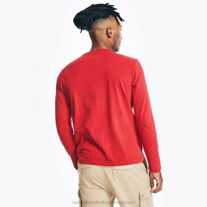 Nautica Red MenSustainably Crafted Graphic Long-Sleeve T-Shirt Nautica 6LZP153