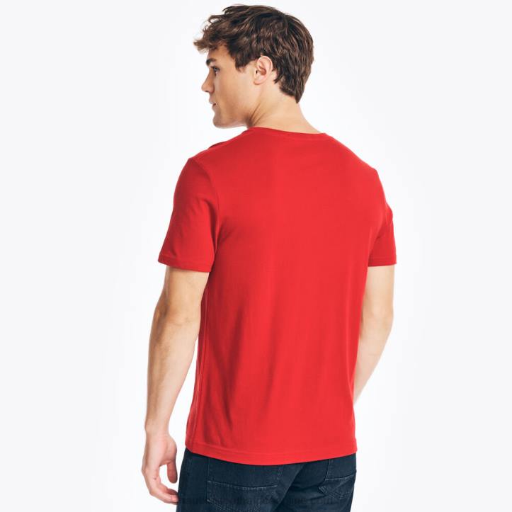 Nautica Red MenSustainably Crafted Sailing Graphic T-Shirt Nautica 6LZP361