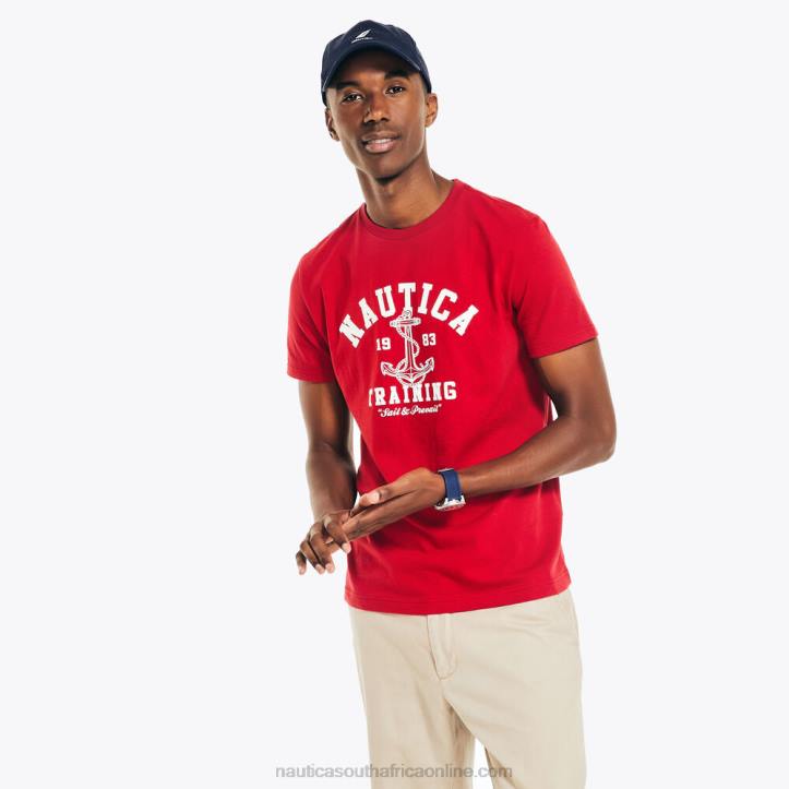 Nautica Red MenSustainably Crafted Training Graphic T-Shirt Nautica 6LZP482