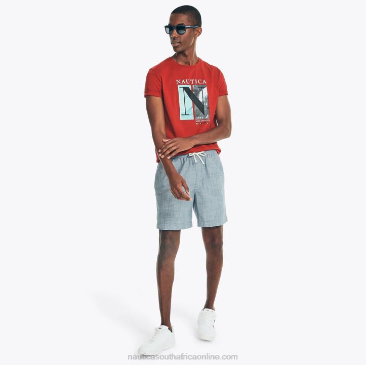Nautica Red MenSustainably Crafted Wind Velocity Graphic T-Shirt Nautica 6LZP585