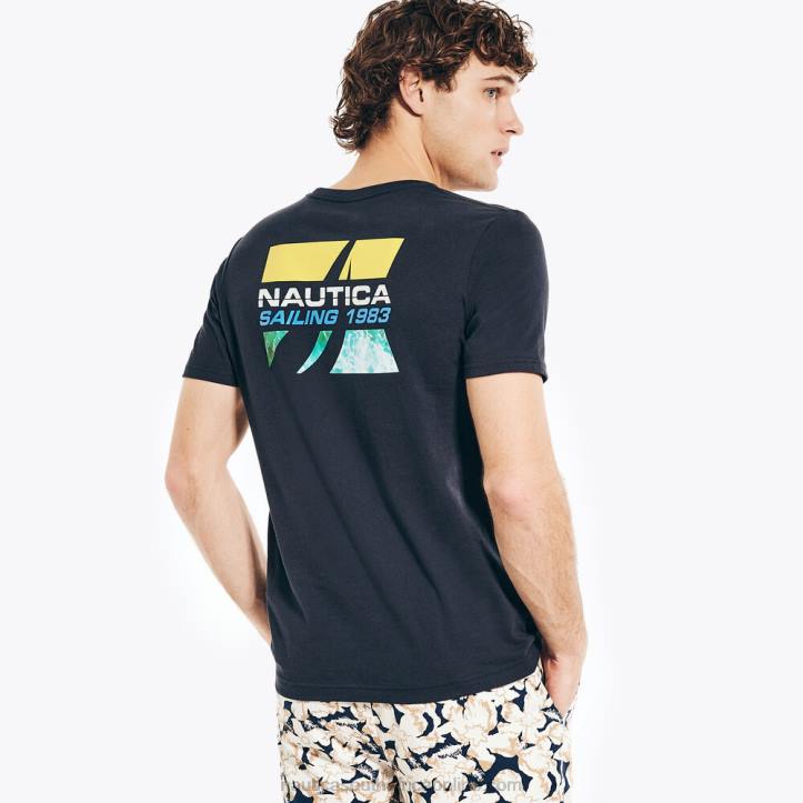 Navy MenBig & Tall Sustainably Crafted Sailing 1983 Graphic T-Shirt Nautica 6LZP477