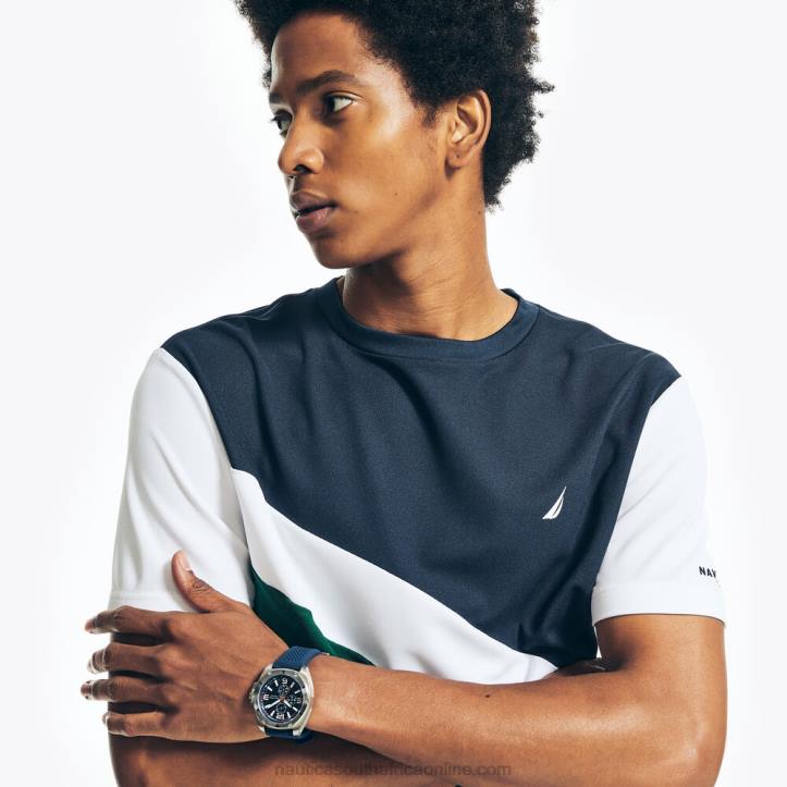 Navy MenNavtech Sustainably Crafted Colorblock T-Shirt Nautica 6LZP510